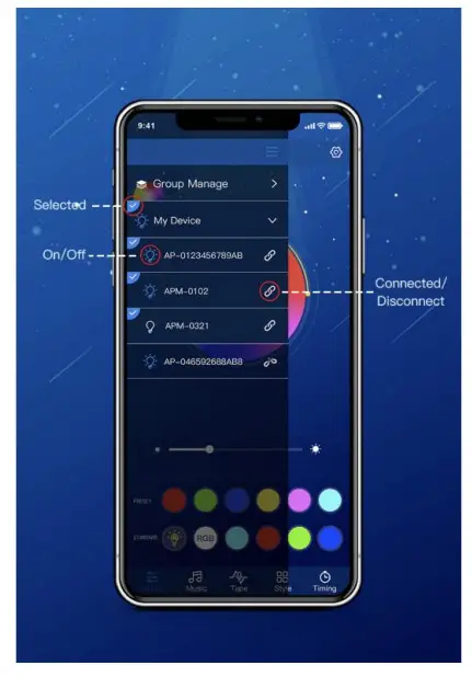 Shenzhen Yamei Cloud Chuang Intelligent Technology AM24KEYIRBTDC IR Bluetooth RGB Controller - Bluetooth Connection