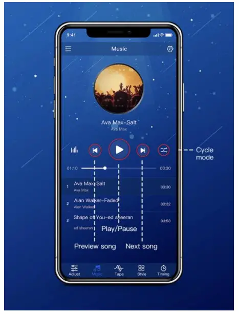 Shenzhen Yamei Cloud Chuang Intelligent Technology AM24KEYIRBTDC IR Bluetooth RGB Controller - Main User Interface 2
