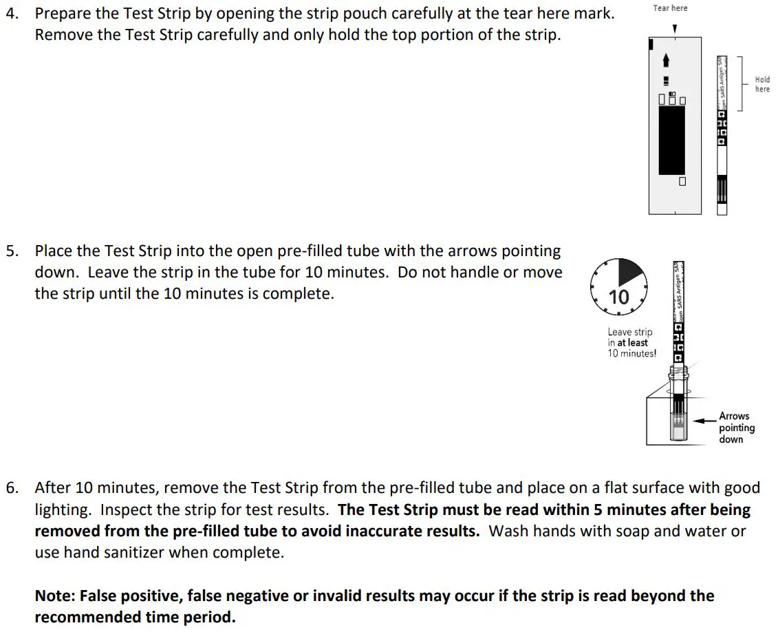 QUIDEL QuickVue At-Home OTC COVID-19 Test Kit Instruction Manual - PERFORMING THE TEST
