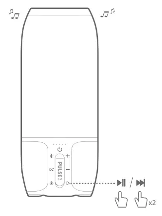 JBL Pulse 3 Music control