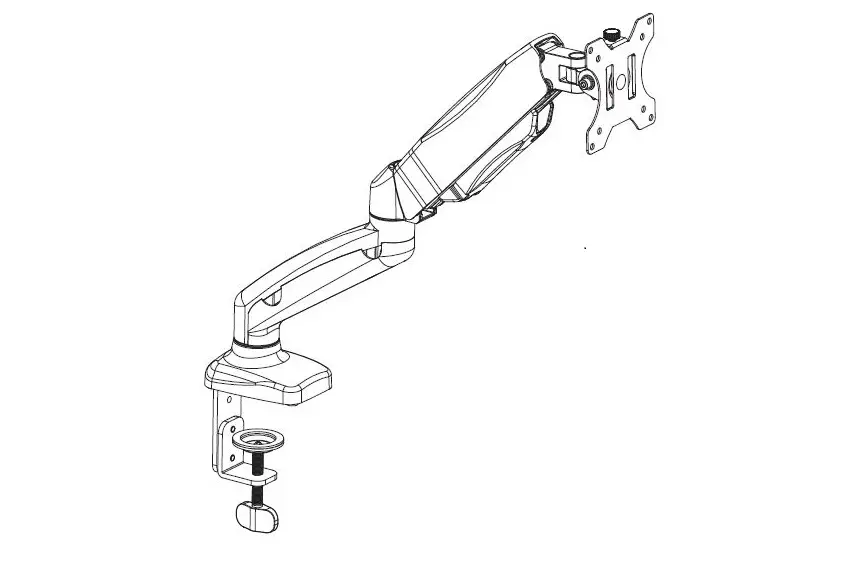 Huanuo Hnssk4 Adjustable Single Monitor Stand With Gas Spring Arm Instruction Manual