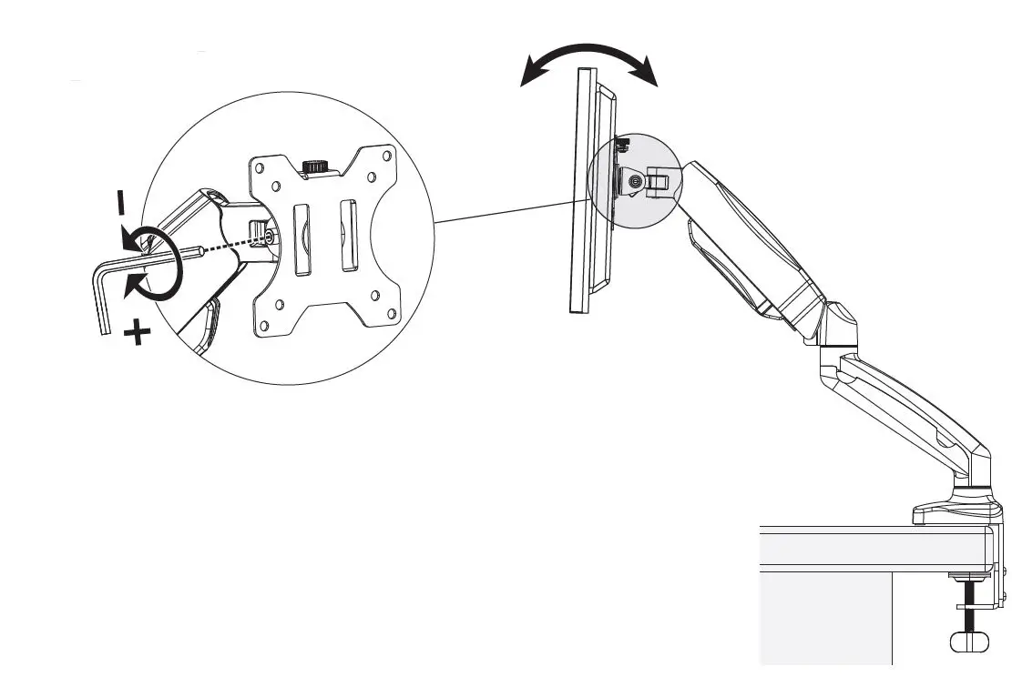 HUANUO-HNSSK4-Adjustable-Single-Monitor-Stand-with -Gas-Spring-Arm-fig-19