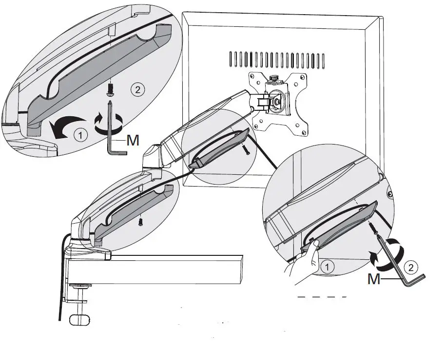 HUANUO-HNSSK4-Adjustable-Single-Monitor-Stand-with -Gas-Spring-Arm-fig-22