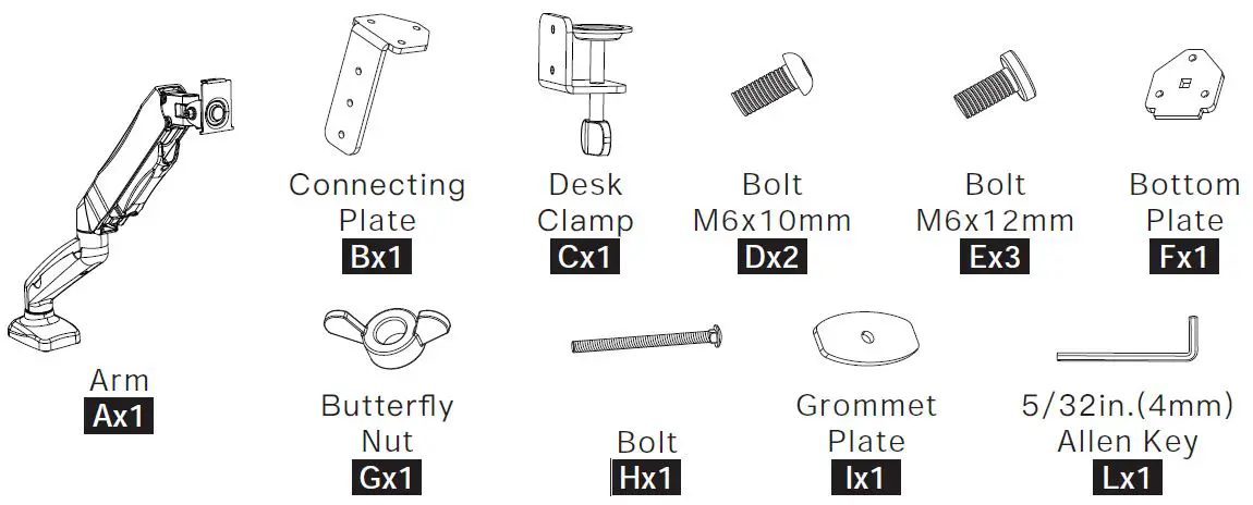 HUANUO-HNSSK4-Adjustable-Single-Monitor-Stand-with -Gas-Spring-Arm-fig-4