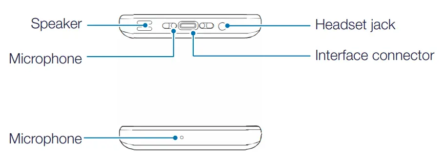 BLUEBIRD HF550 Hybrid Full Touch Handheld Computer -Bottom and Top