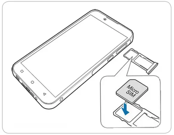BLUEBIRD HF550 Hybrid Full Touch Handheld Computer -FIG