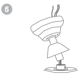 LIVING Olympia 52 ceiling fan wires through