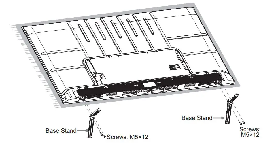 TOSHIBA 65C350KU 65-Inch Class C350 Series LED 4K UHD Smart Fire TV - Attach the TV stand