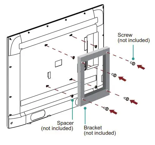 TOSHIBA 65C350KU 65-Inch Class C350 Series LED 4K UHD Smart Fire TV - Attach the wall mount bracket (not included)