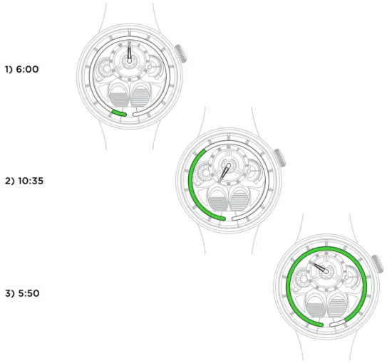 HYT H1 0 Blue Fluid - clockwise1