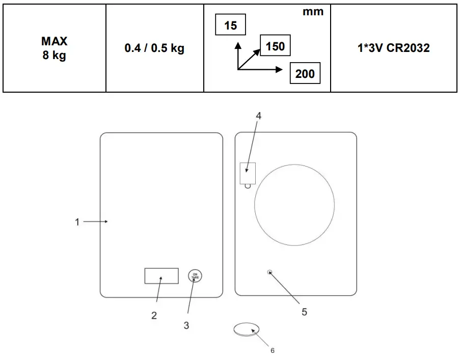 SCARLETT SC KS57P39 Digital Kitchen Scale - fig