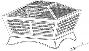 Pleasant Hearth 34 IN. Hutchinson Steel Fire Pit