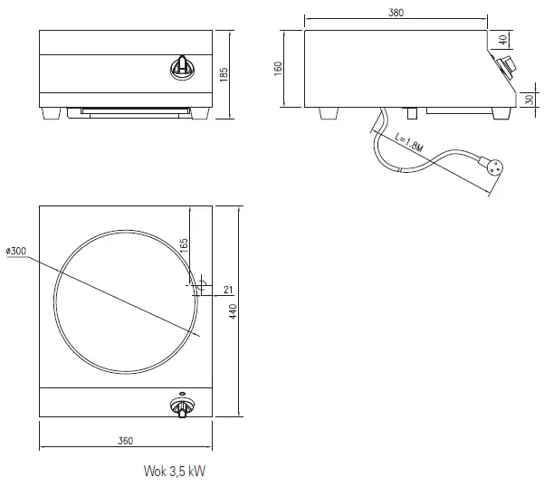 metos IND-10PP-3500X2V Eco Kitchen Induction Range-10