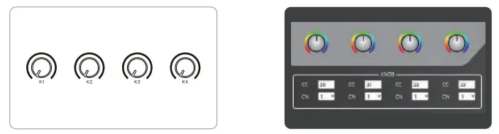 DONNER EC3300 STARRYKEY 25 MIDI Keyboard Controller with PP and Electronic Components - ASSIGNABLE KNOB