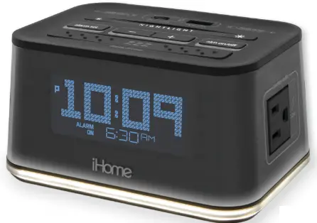 teleadapt HiH50B Pre-set Clock with Dual USB Charging