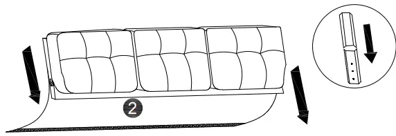 Polibi CB-2PLGLS-13 Round Arm Linen Straight Sofas Living Room Set-fig12