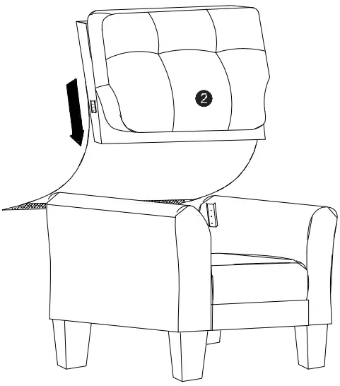 Polibi CB-2PLGLS-13 Round Arm Linen Straight Sofas Living Room Set-fig7