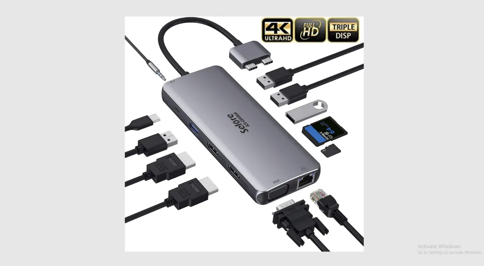 Selore S-global Se0304 Usb-c Multi-functional Hub Instruction Manual