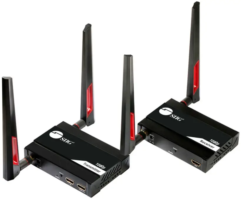 SIIG CE-H27611-S1 Full HD Wireless HDMI Extender with Loopout and IR Kit