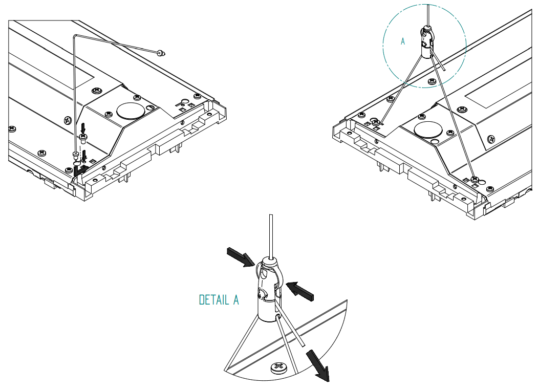 Whitecroft lighting SNPCH121W Selene 2 Suspended LED Luminaire - Suspended2