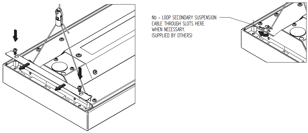 Whitecroft lighting SNPCH121W Selene 2 Suspended LED Luminaire - screws provided1