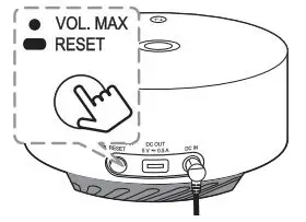 LG Portable Bluetooth Speaker Owner’s Manual - Mood LED light blinks