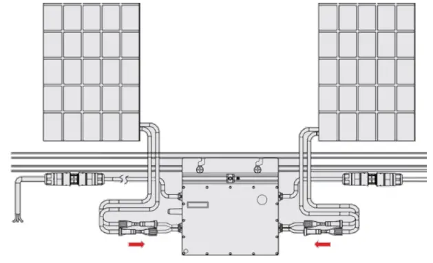 hoymiles HM 800 Series 2 to 1 Micro Inverter - DC cables