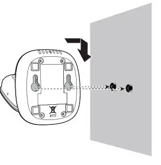 vtech VM3252 Video Monitor User Guide - Align the wall mount holes