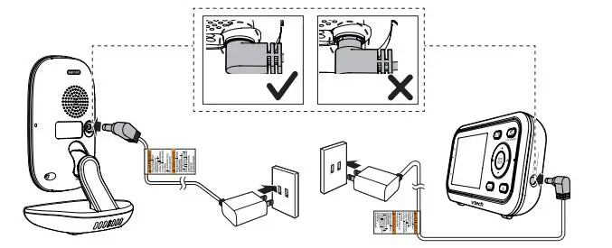 vtech VM3252 Video Monitor User Guide - Connect the baby monitor