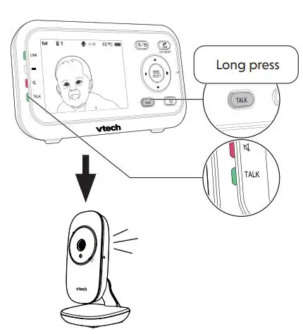 vtech VM3252 Video Monitor User Guide - Talk to your baby unit