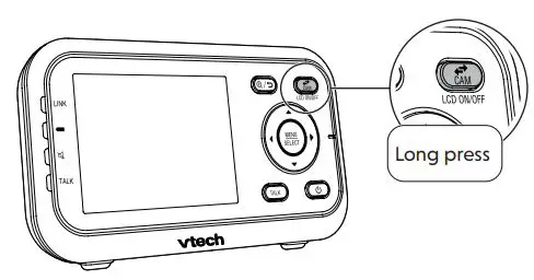 vtech VM3252 Video Monitor User Guide - Turn off the screen
