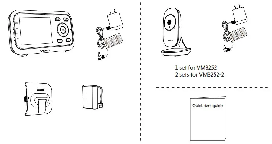 vtech VM3252 Video Monitor User Guide - What’s in the box