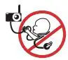 vtech VM3252 Video Monitor User Guide - avoid baby from adapter cord icon