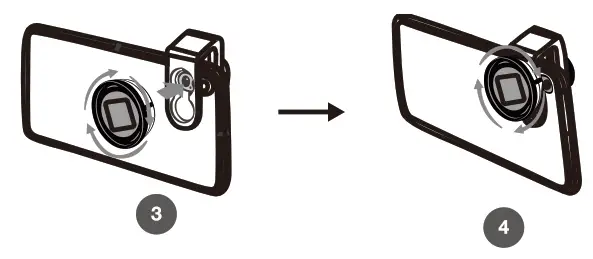 USKEYViSiON UVAL-1.55X Round Frame Anamorphic Lens - adjusting
