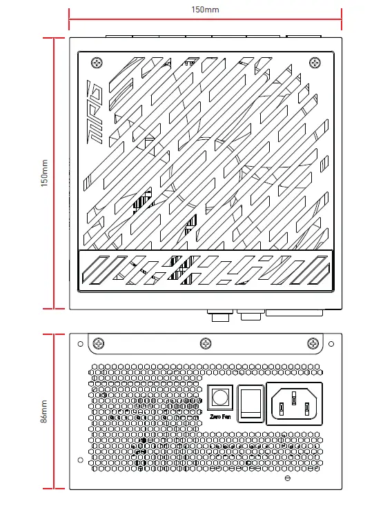 msi MPG A1000G PCIE5 Power Supply Unit fig (3)