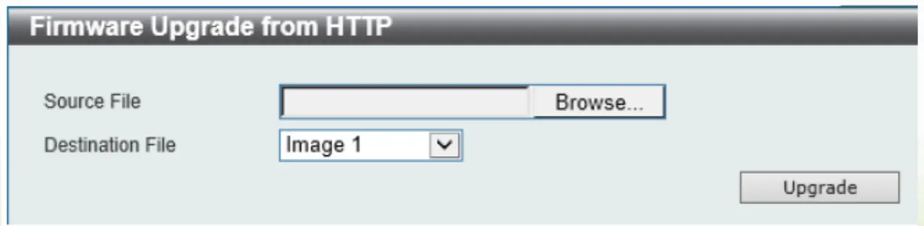 D-Link DGS-1250 A1 Series Firmware - Upgrade using Web