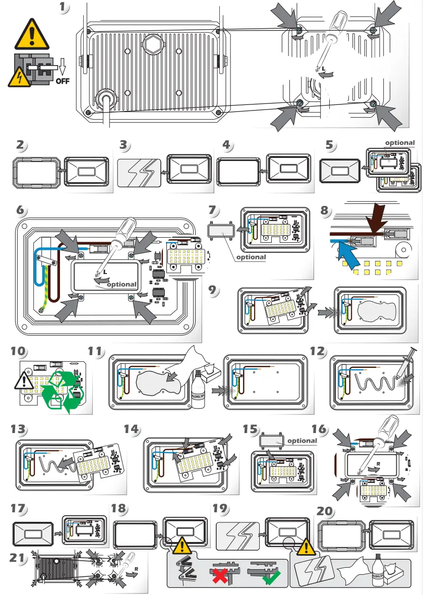 DIGILOG ELECTRONICS 310700 Waterproof LED Floodlight LEDs Light - Fig 1