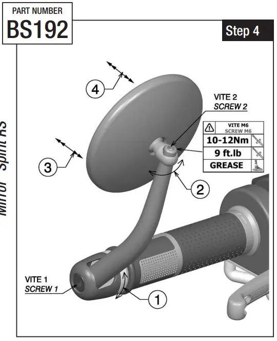 rizoma MI BS192 02 Mirror End Mount Right Universal-fig7