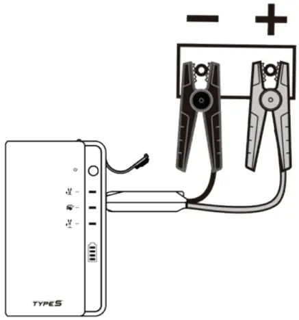 TYPE S 1510120 Portable Jump Starter and Power Bank - Connect the BLACK