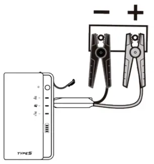TYPE S 1510120 Portable Jump Starter and Power Bank - WARNING CONT