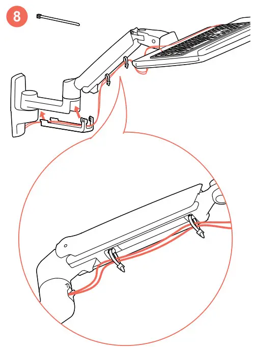 ergotron LX Sit Stand Wall Keyboard Arm - Fig 21