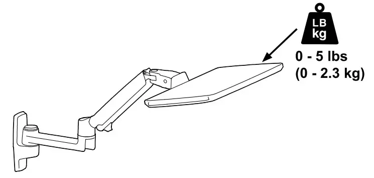 ergotron LX Sit Stand Wall Keyboard Arm - Fig 30