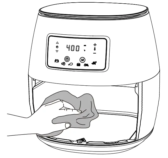 deco chef DCDCDAIR05 Air Fryer - Cleaning