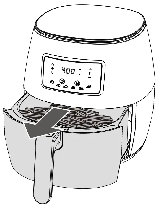 deco chef DCDCDAIR05 Air Fryer - button