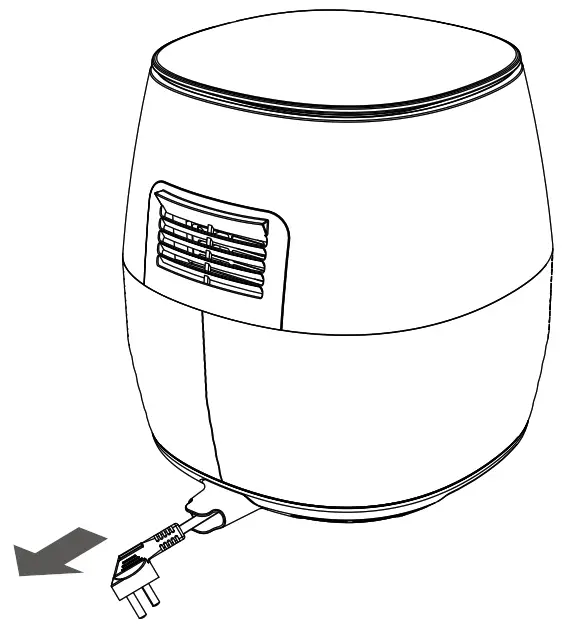 deco chef DCDCDAIR05 Air Fryer - ower cord