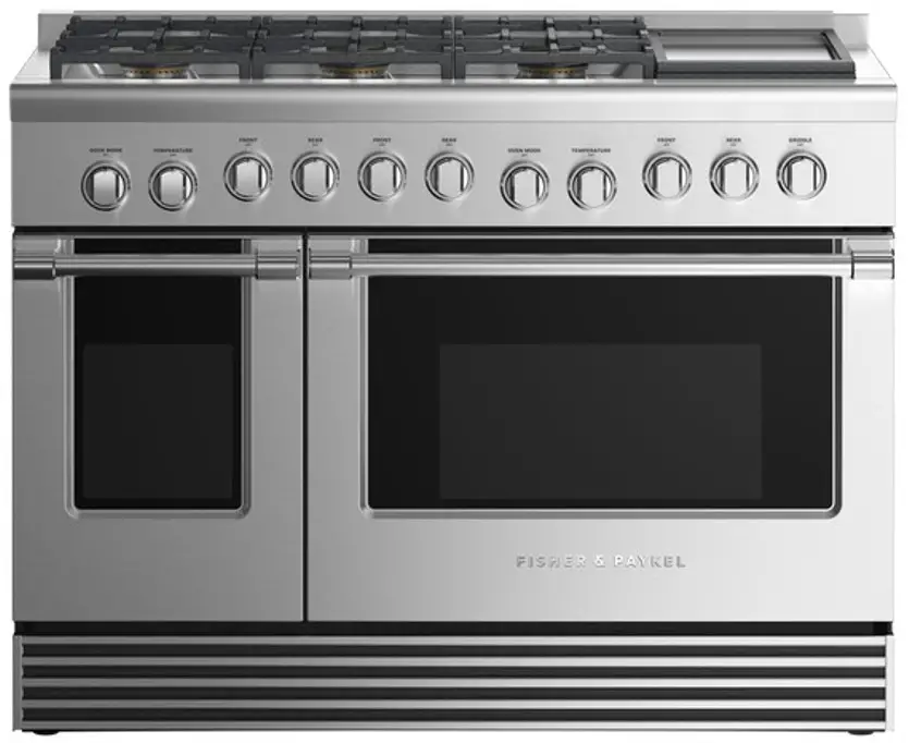 FISHER PAYKEL RDV2-486GD-N N 48 Inch 6 Burners Dual Fuel Range with Griddle