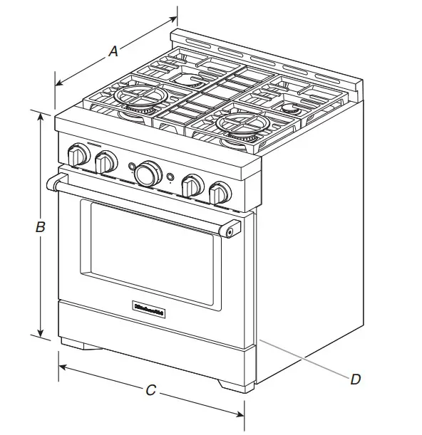 KitchenAid W11521195A 30, 36 and 48 Inch Commercial Style Gas Ranges - Figure 2