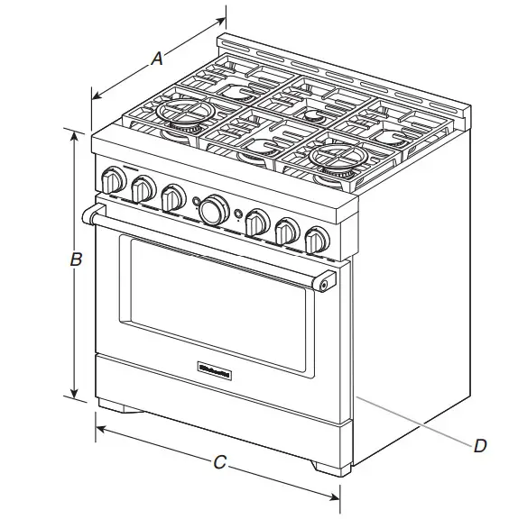 KitchenAid W11521195A 30, 36 and 48 Inch Commercial Style Gas Ranges - Figure 3