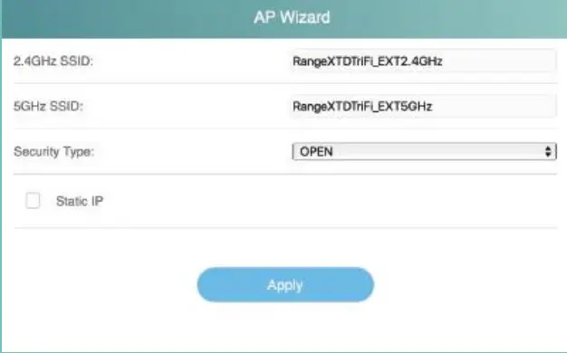 RANGEXTD TRIFI WiFi Booster - APPLY