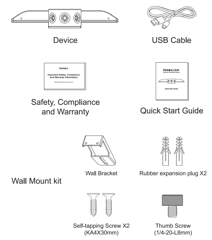 Funtech innovation C830 Panoramic Conference Camera - fig 1